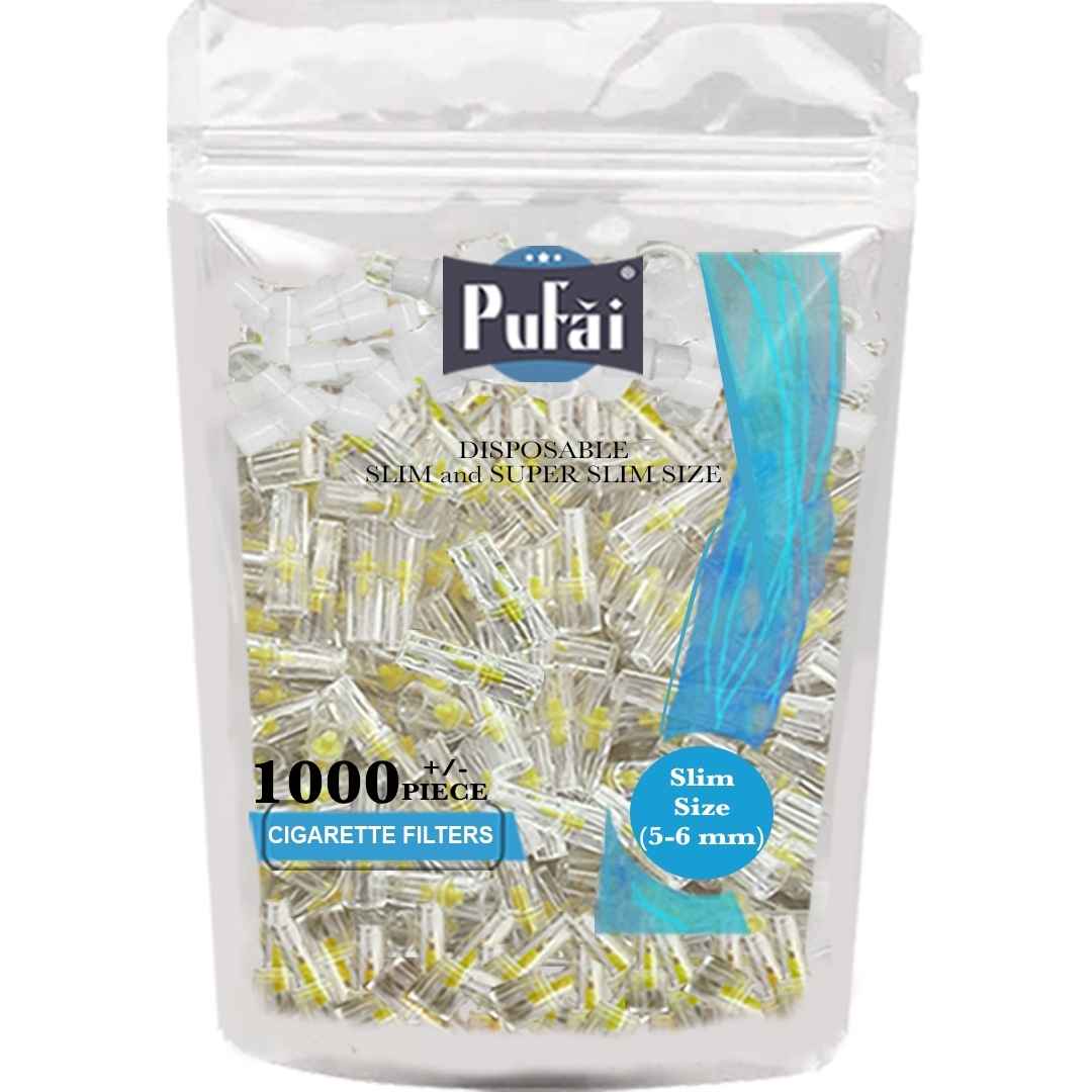 PUFAI Slim Cigarette Filters 5–6 mm 1000 Pieces