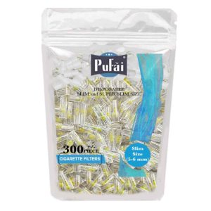 PUFAI Slim Cigarette Filters 5–6 mm 300 Pieces