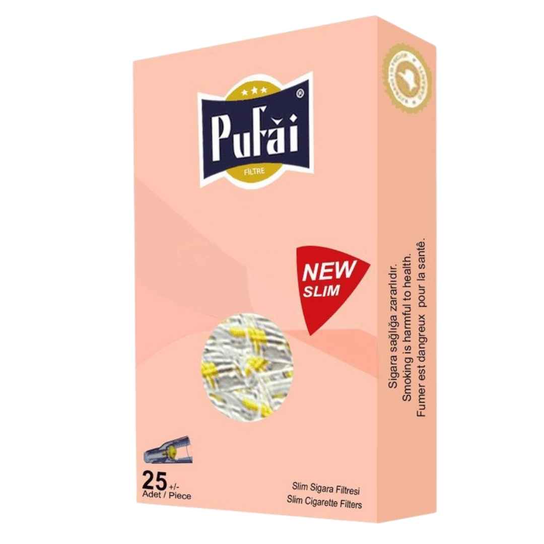 PUFAI Slim Cigarette Filters 5–6 mm 525 Pieces – 21 Rose Boxes - Image 2