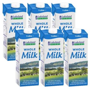 Lakeland Whole Milk 1 Litre – 6 Bottles