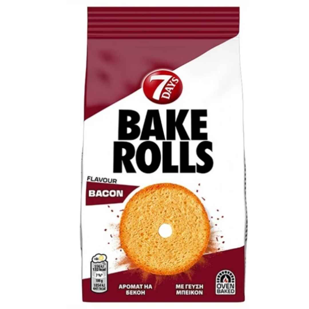 7 Days Bacon Bake Rolls 80g – Crispy Bread Snacks
