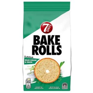 7 Days Sour Cream & Onion Bake Rolls 80g – Bread Snacks
