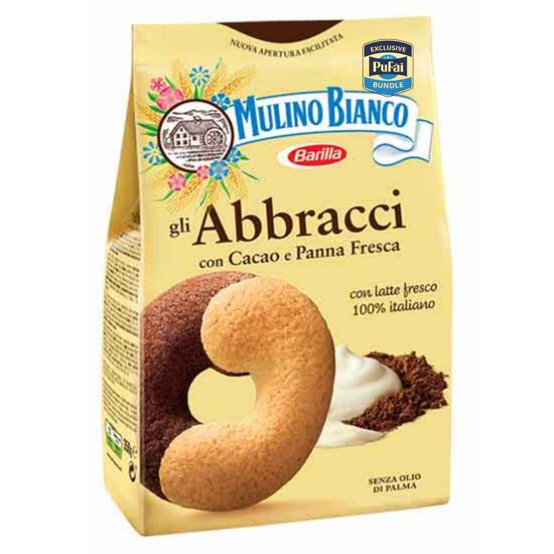 Mulino Bianco Abbracci Cocoa & Cream Biscuits 350g